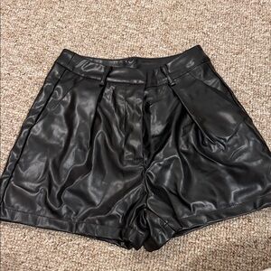 Sleek Black High Waist Women's Shorts